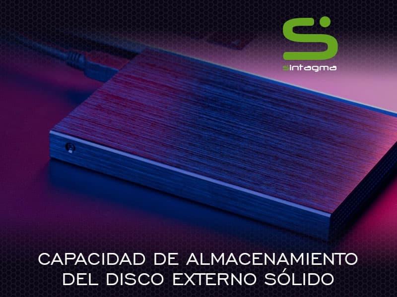 Capacidad de almacenamiento del disco externo sólido