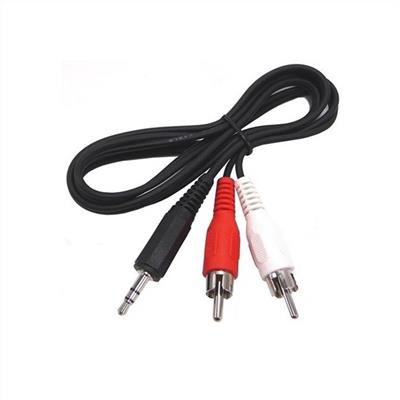 CABLE DE AUDIO PLUG 3.5 a 2 RCA 3mts