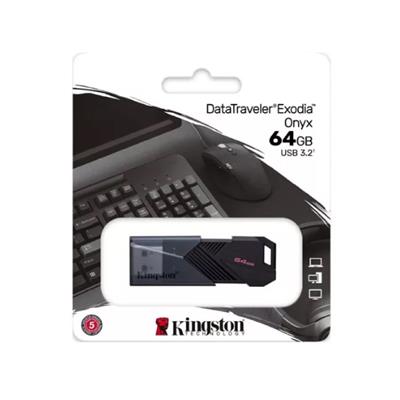 PEN DRIVE KINGSTON 64GB DATA TRAVEL EXODIA ONYX