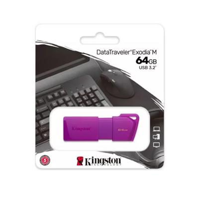 PEN DRIVE KINGSTON 64GB DATA TRAVEL EXODIA NEON PU